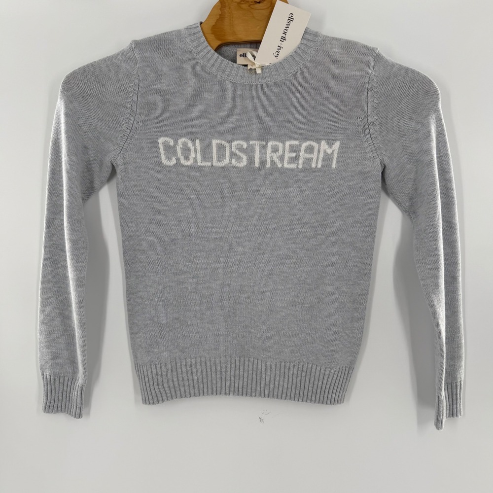 Ellsworth‎ + Ivey Coldstream Crewneck Sweater Grey Cotton Blend NWT Size S